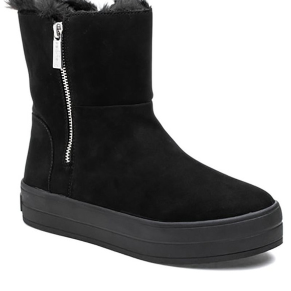 J Slides - Women's Henley Boots - Black Nubuck - Picture 1 of 4